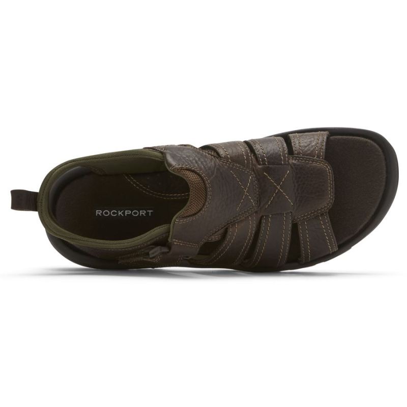 ROCKPORT - MEN'S SPRINGBORO ROCKLAKE FISHERMAN SANDAL-BROWN