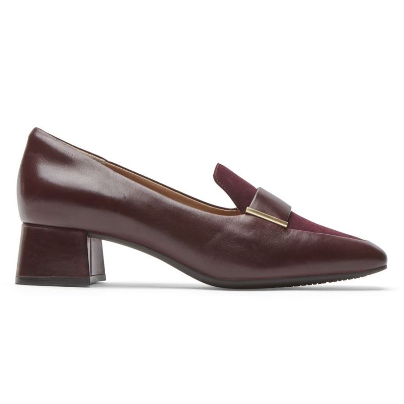 ROCKPORT - WOMEN'S TOTAL MOTION ESMA LOAFER-OXBLOOD LEATHER