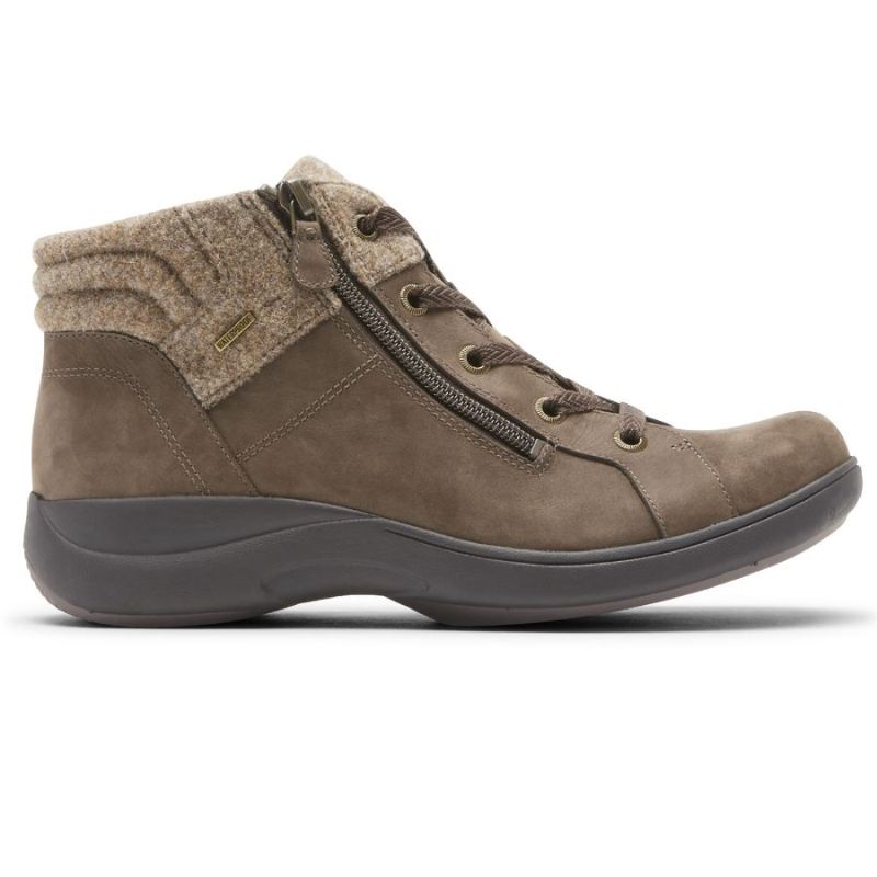 ROCKPORT - WOMEN'S REV STRIDARC WATERPROOF LOW BOOT-STONE