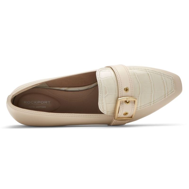 ROCKPORT - WOMEN'S TOTAL MOTION LAYLANI BUCKLE LOAFER-VANILLA