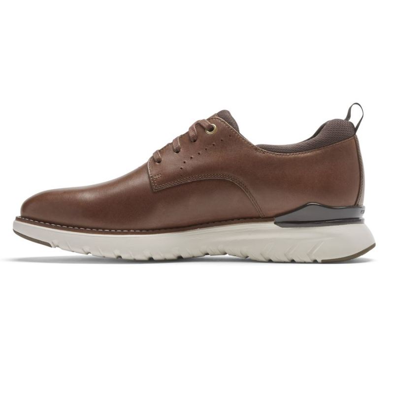 ROCKPORT - MEN'S TOTAL MOTION SPORT PLAIN TOE OXFORD-HAZELNUT