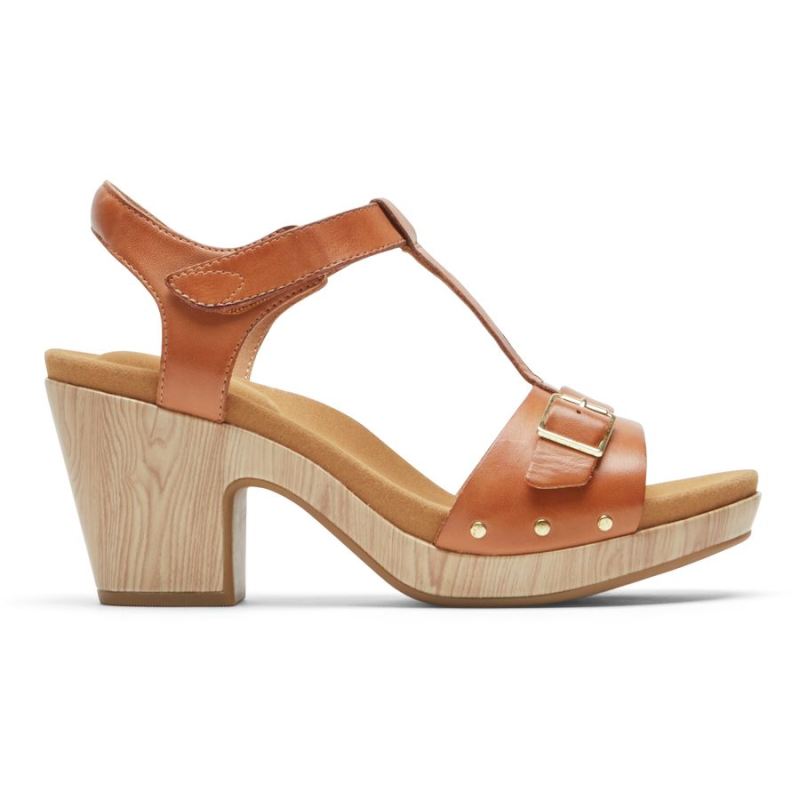 ROCKPORT - WOMEN'S VIVIANNE T-STRAP SANDAL-HONEY