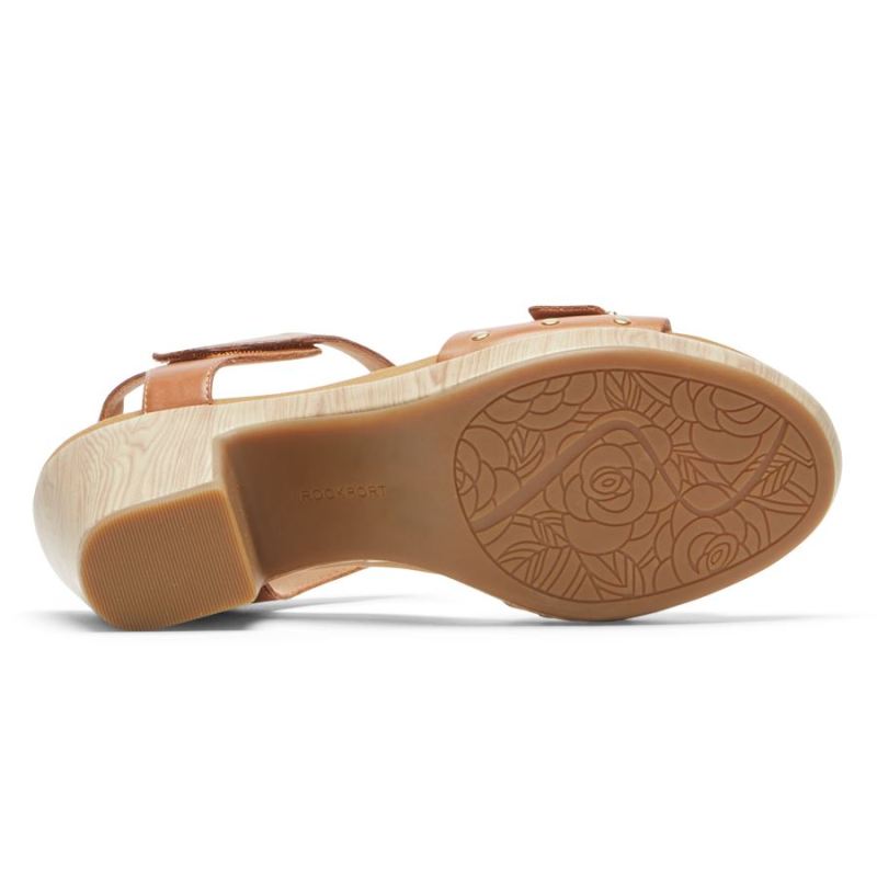 ROCKPORT - WOMEN'S VIVIANNE T-STRAP SANDAL-HONEY