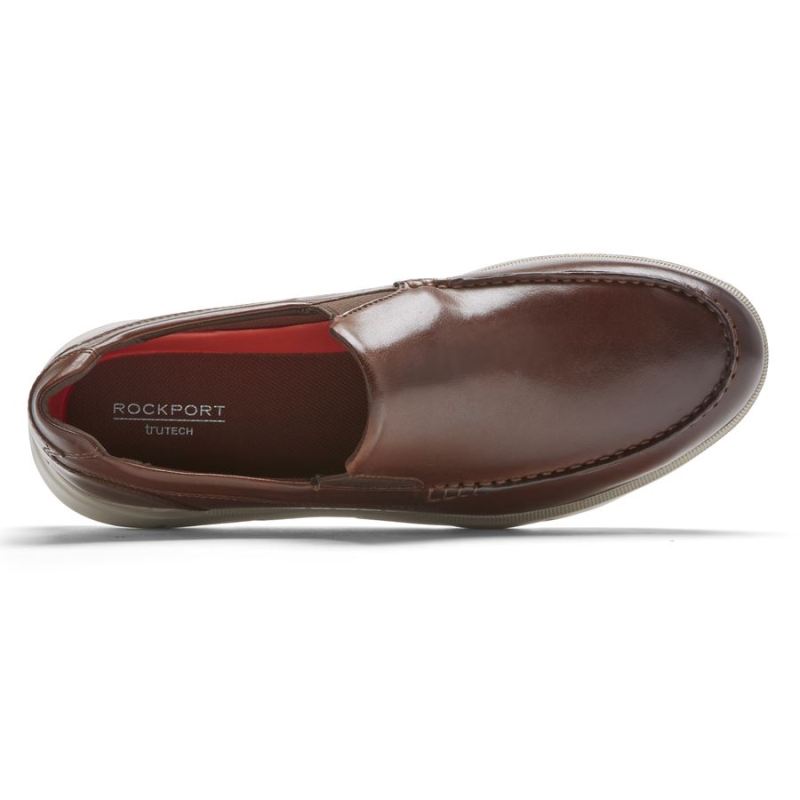 ROCKPORT - MEN'S GRADY VENETIAN LOAFER-DARK BROWN