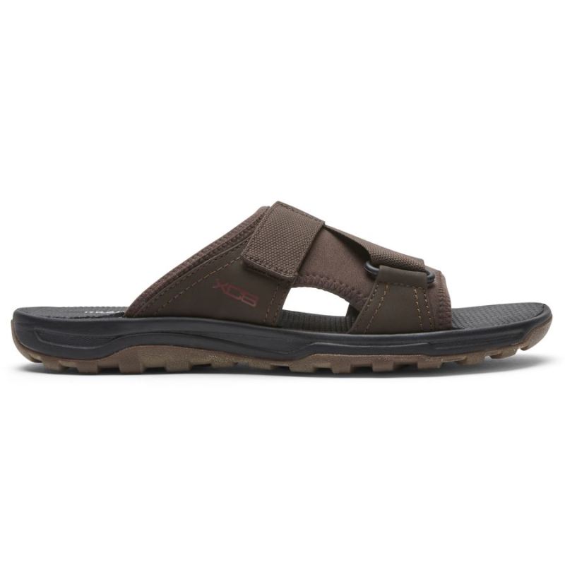 ROCKPORT - MEN'S XCS TRAIL TECHNIQUE VELCRO SLIDE-BROWN