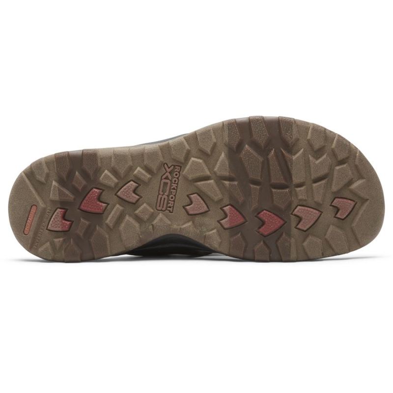 ROCKPORT - MEN'S XCS TRAIL TECHNIQUE VELCRO SLIDE-BROWN