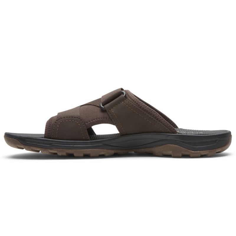 ROCKPORT - MEN'S XCS TRAIL TECHNIQUE VELCRO SLIDE-BROWN