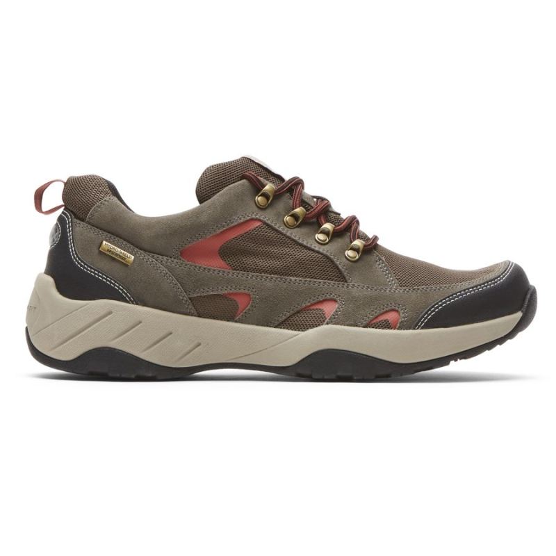 ROCKPORT - MEN'S XCS SPRUCE PEAK TREKKER-WATERPROOF-BREEN SUEDE/MESH