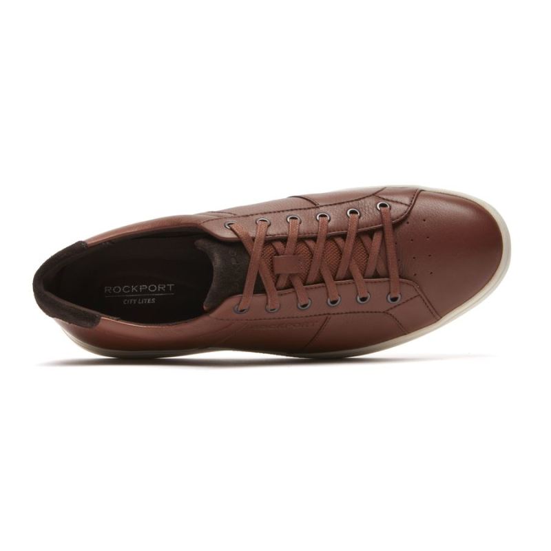 ROCKPORT - MEN'S JARVIS LACE-TO-TOE SNEAKER-COGNAC