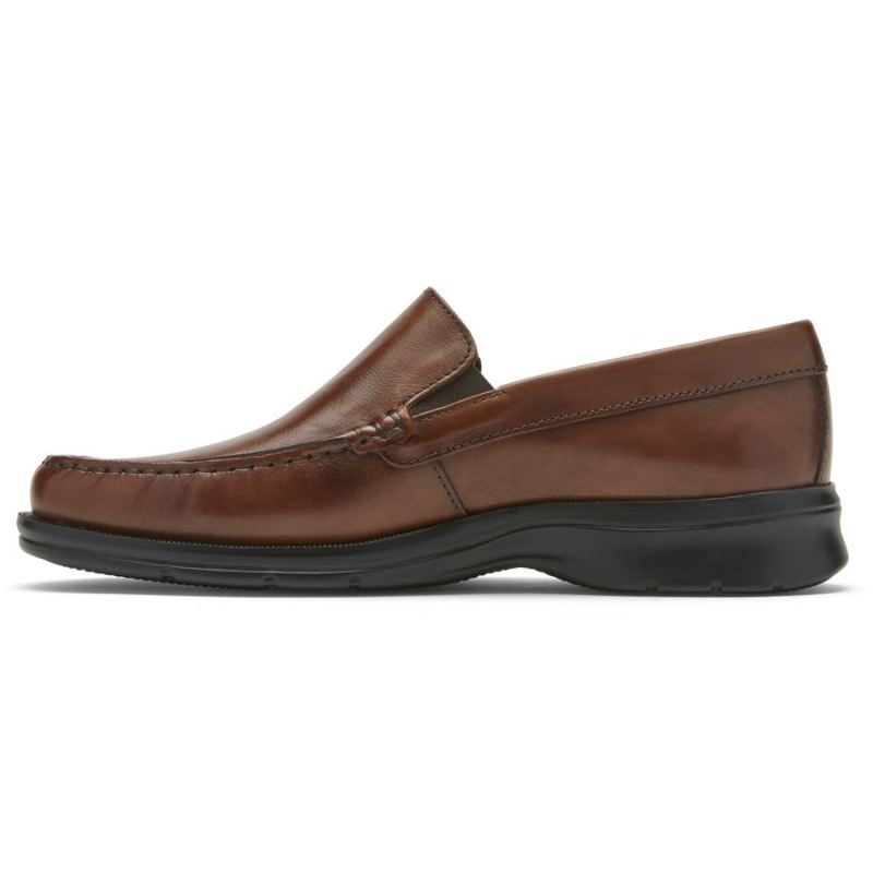 ROCKPORT - MEN'S PALMER VENETIAN LOAFER-COGNAC ANTIQUE