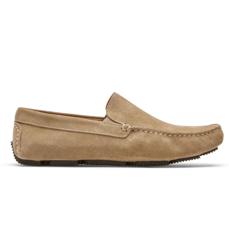 ROCKPORT - MEN'S RHYDER VENETIAN LOAFER-TAUPE SUEDE