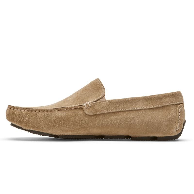 ROCKPORT - MEN'S RHYDER VENETIAN LOAFER-TAUPE SUEDE