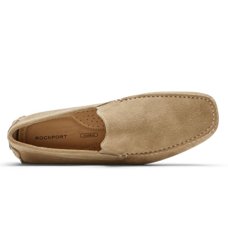 ROCKPORT - MEN'S RHYDER VENETIAN LOAFER-TAUPE SUEDE