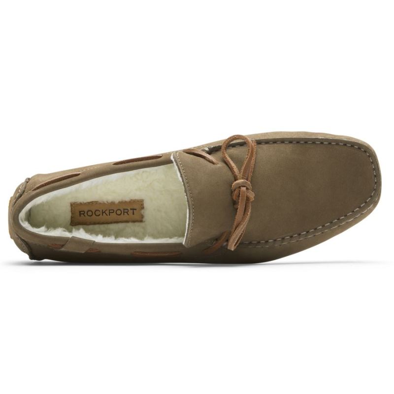 ROCKPORT - MEN'S RHYDER TIE SLIPPER-Vicuna