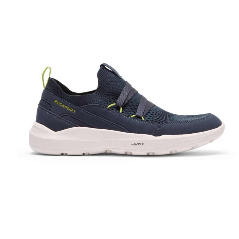 ROCKPORT - MEN'S TRUFLEX EVOLUTION MUDGUARD SLIP-ON SNEAKER-NAVY