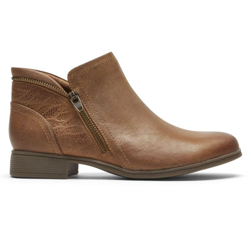 ROCKPORT - WOMEN'S COBB HILL CROSBIE BOOTIE-TAN