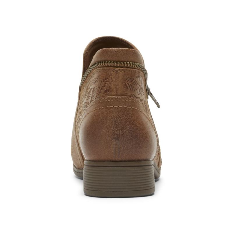 ROCKPORT - WOMEN'S COBB HILL CROSBIE BOOTIE-TAN