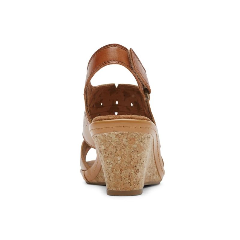 ROCKPORT - WOMEN'S COBB HILL JANNA PERFORATED SLINGBACK-TAN