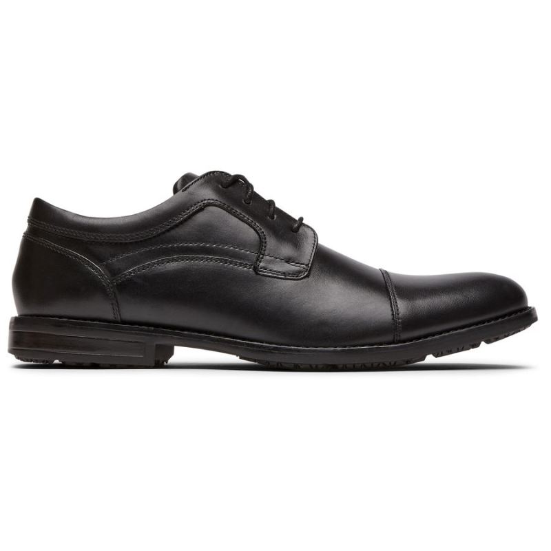 ROCKPORT - MEN'S MYKEL CAP TOE OXFORD-BLACK