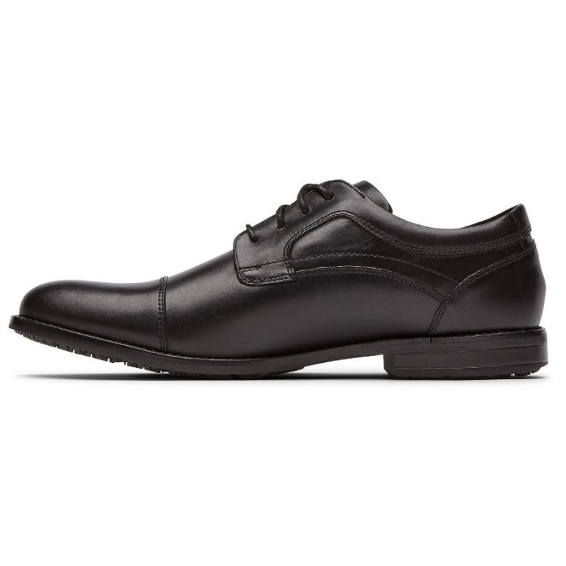 ROCKPORT - MEN'S MYKEL CAP TOE OXFORD-BLACK