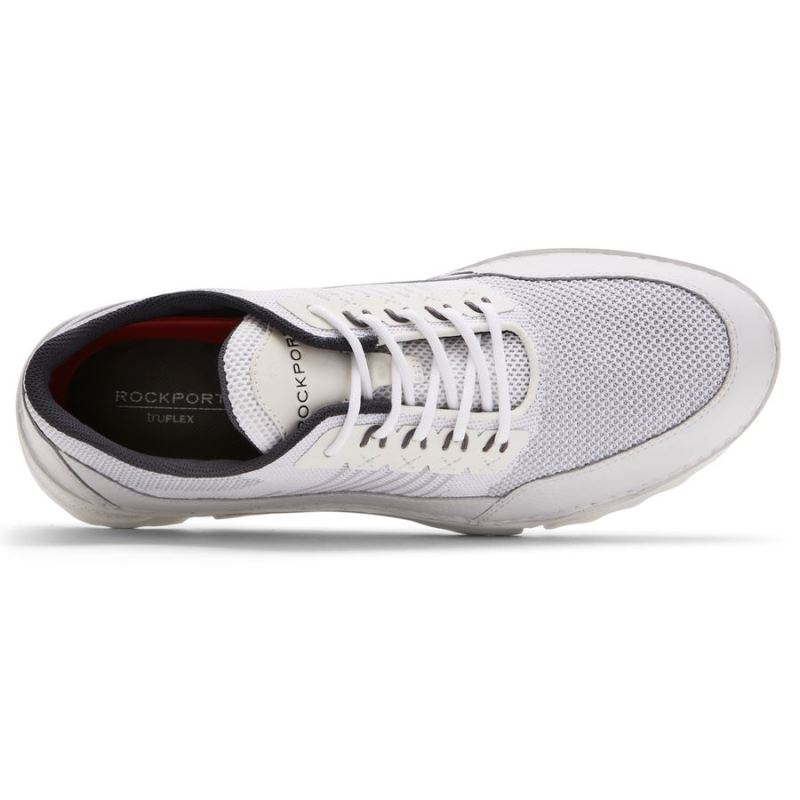 ROCKPORT - MEN'S ROCSPORTS SNEAKER-WHITE MESH LEATHER