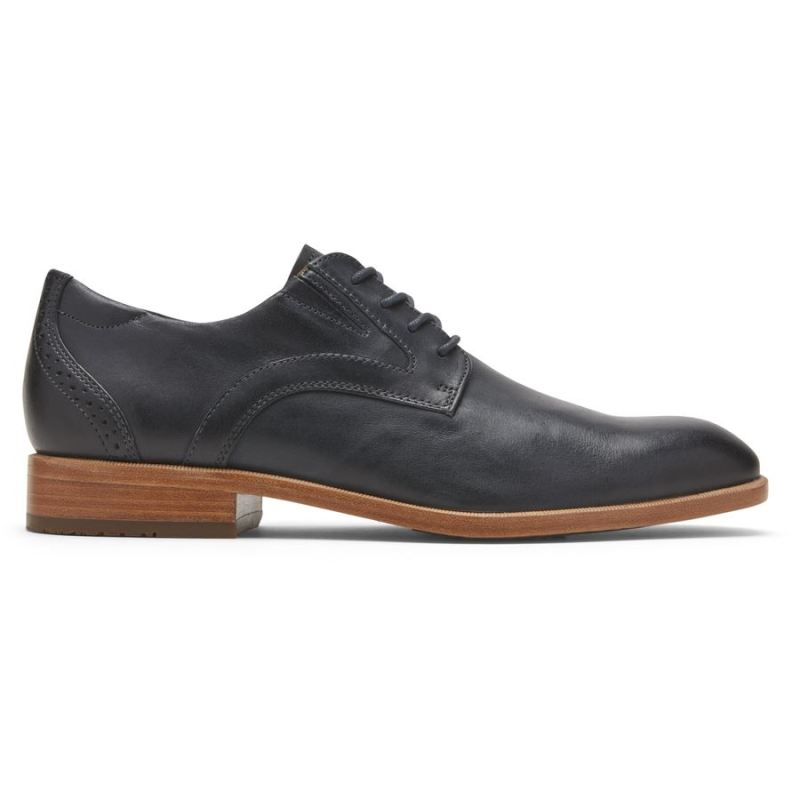 ROCKPORT - MEN'S TOTAL MOTION OFFICE PLAIN TOE OXFORD-NEW DRESS BLUES