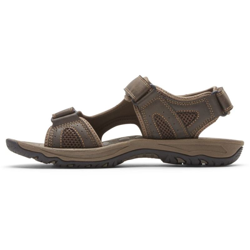 ROCKPORT - MEN'S HAYES QUARTER-STRAP SANDAL-BROWN