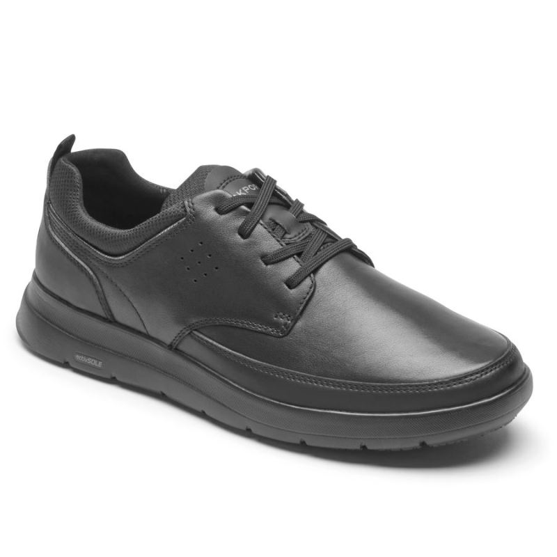 ROCKPORT - MEN'S TRUFLEX CAYDEN PLAIN TOE SNEAKER-BLACK LEATHER