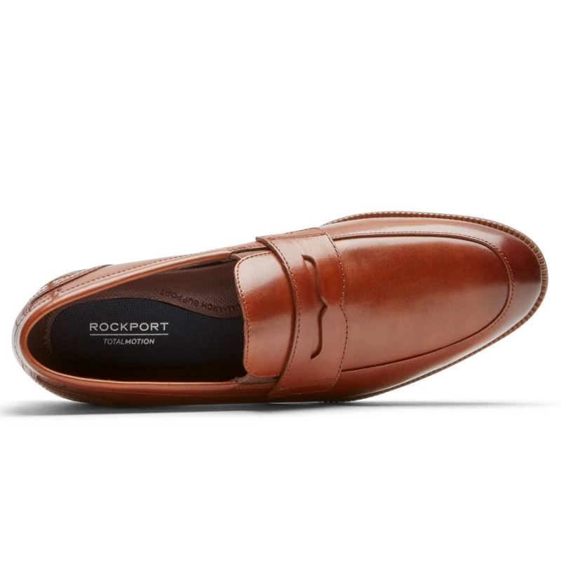 ROCKPORT - MEN'S TOTAL MOTION DRESSPORT PENNY LOAFER-TAN