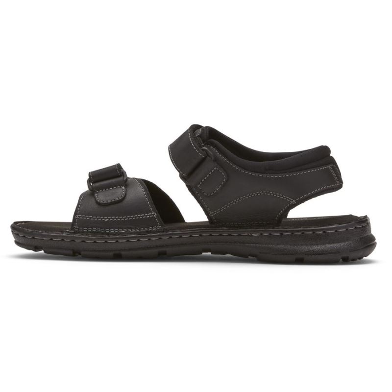 ROCKPORT - MEN'S DARWYN QUARTER-STRAP SANDAL-BLACK LEATHER 2