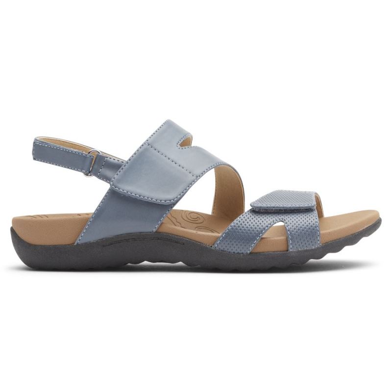 ROCKPORT - WOMEN'S RIDGE ADJUSTABLE ASYMMETRICAL SANDAL-BLUE