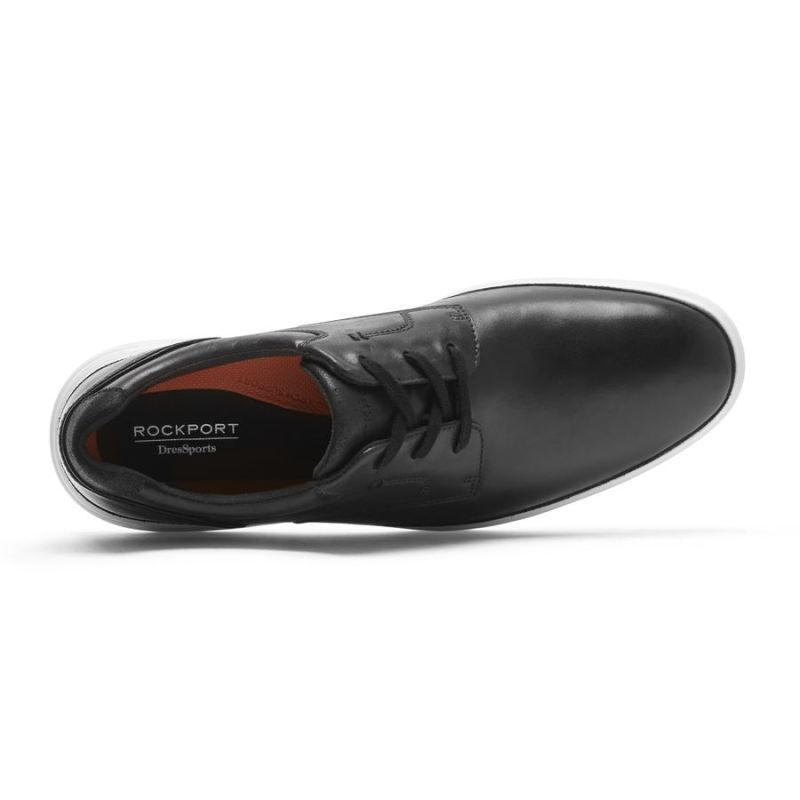 ROCKPORT - MEN'S DRESSPORTS 2 GO PLAIN TOE-BLACK SMOOTH LEATHER