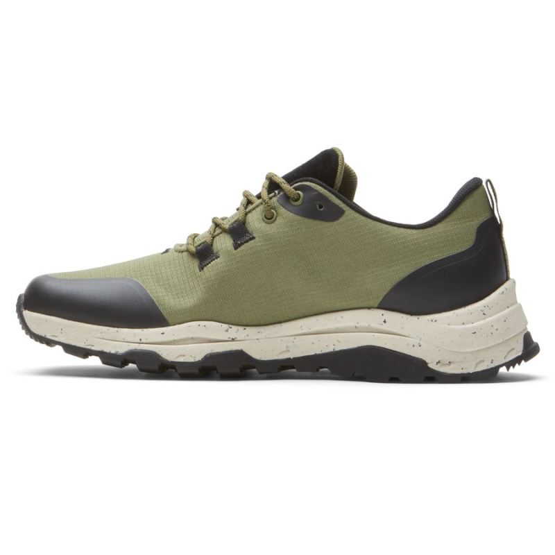 ROCKPORT - MEN'S XCS PATHWAY WATERPROOF SPORT OXFORD-OLIVE RIPSTOP POLYESTER