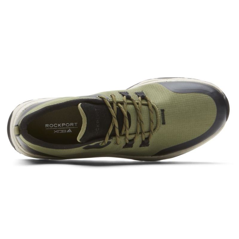 ROCKPORT - MEN'S XCS PATHWAY WATERPROOF SPORT OXFORD-OLIVE RIPSTOP POLYESTER