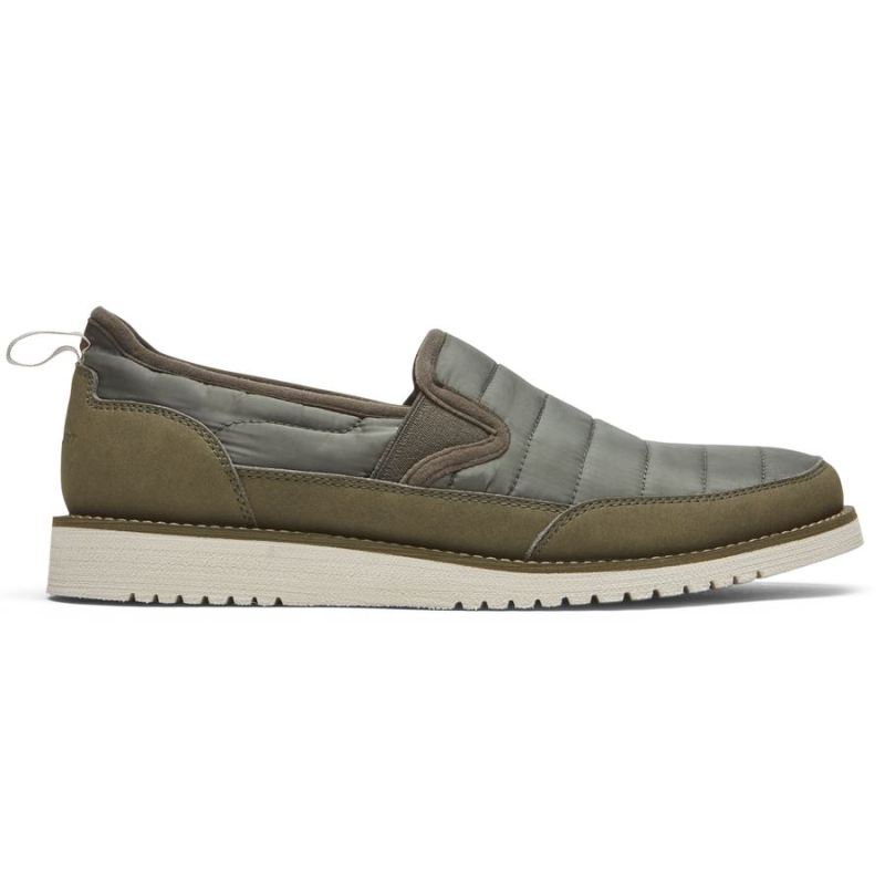 ROCKPORT - MEN'S AXELROD QUILTED SLIP-ON-OLIVE