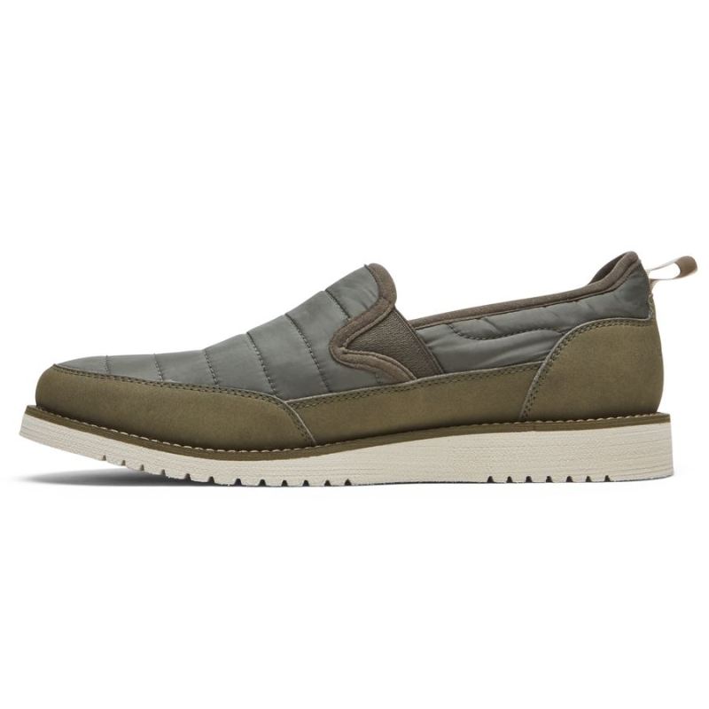 ROCKPORT - MEN'S AXELROD QUILTED SLIP-ON-OLIVE