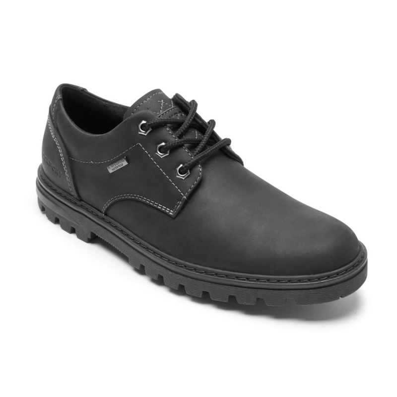 ROCKPORT - MEN'S WEATHER OR NOT OXFORD-WATERPROOF-BLACK LEATHER