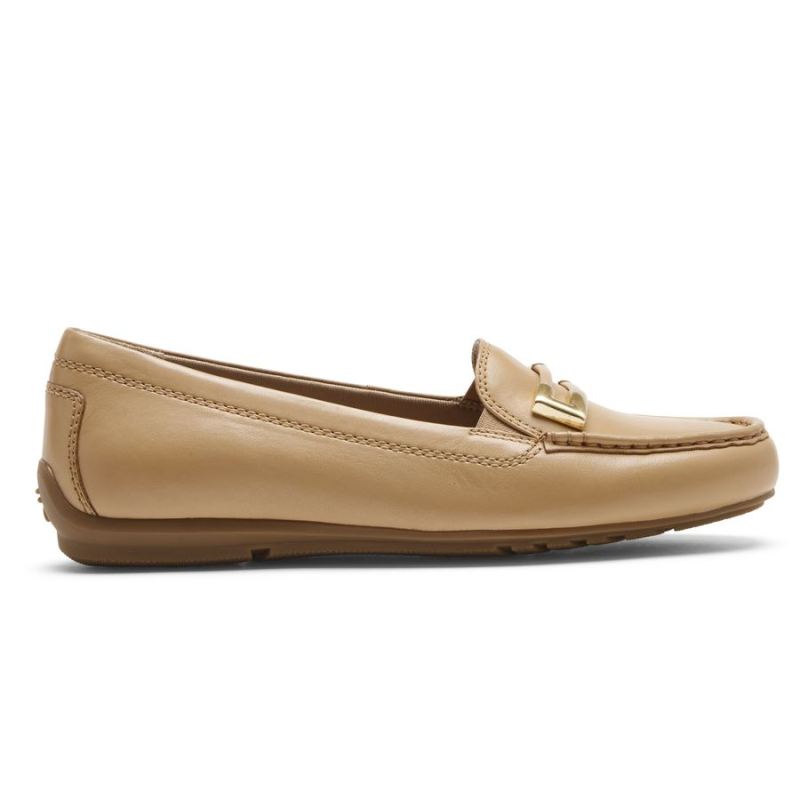 ROCKPORT - WOMEN'S TOTAL MOTION DRIVER ORNAMENT LOAFER-MACADAMIA