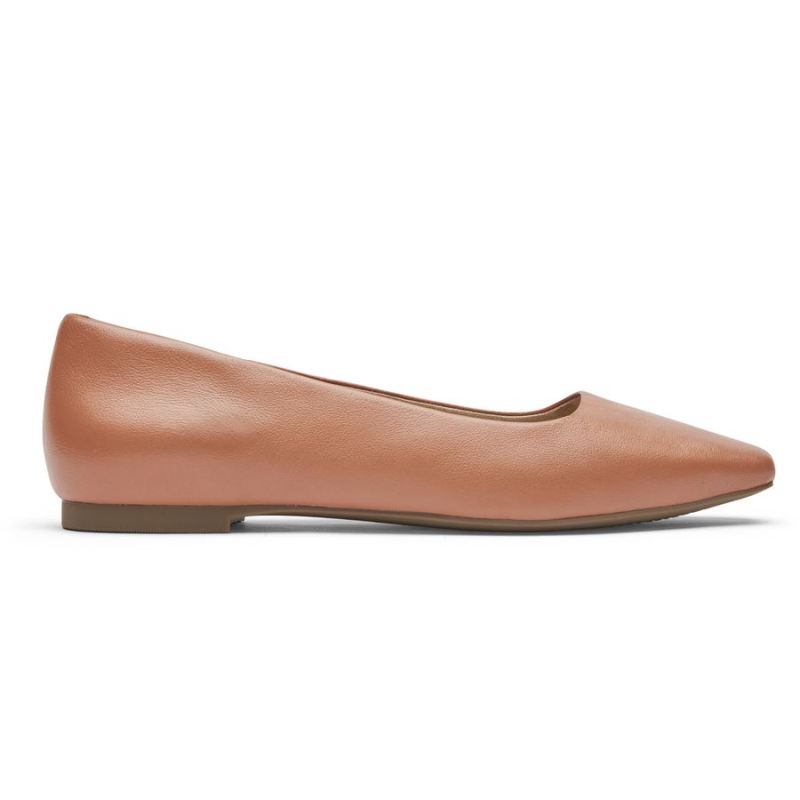 ROCKPORT - WOMEN'S TOTAL MOTION LAYLANI PLAIN BALLET FLAT-PICANTE