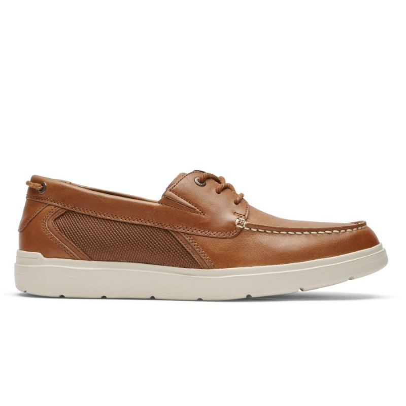 ROCKPORT - MEN'S TOTAL MOTION LITE BOAT SHOE-TAN