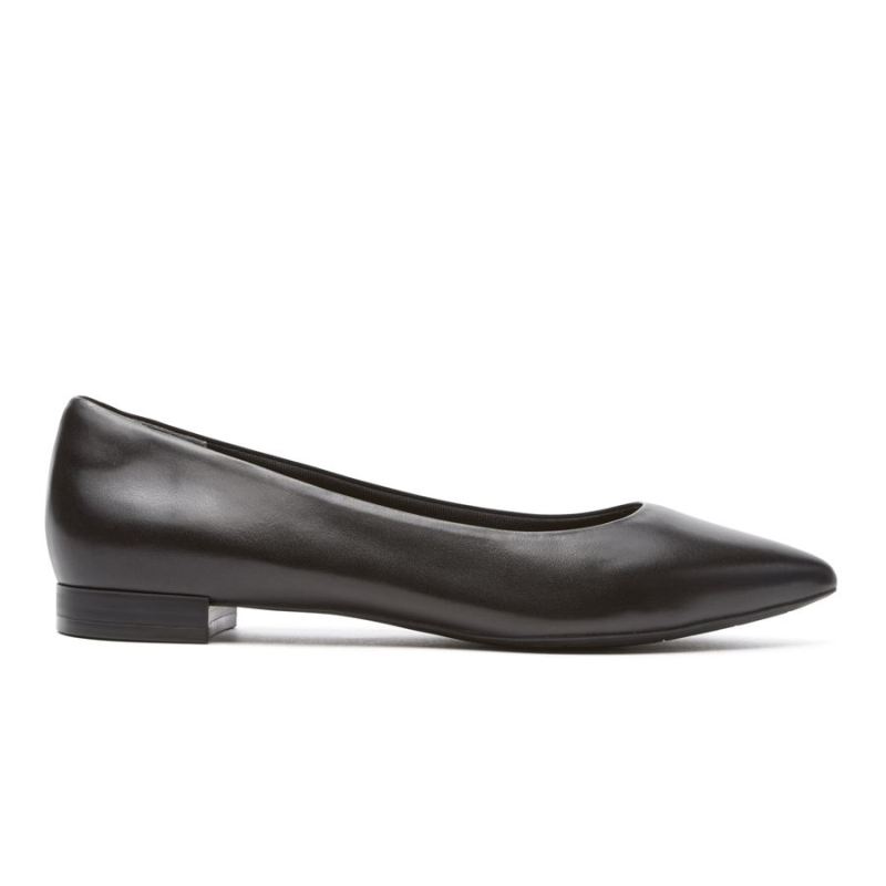 ROCKPORT - WOMEN'S TOTAL MOTION ADELYN BALLET FLAT-BLACK BURN CALF