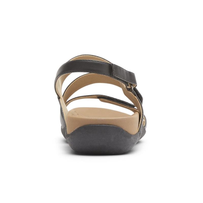 ROCKPORT - WOMEN'S RIDGE ADJUSTABLE ASYMMETRICAL SANDAL-BLACK