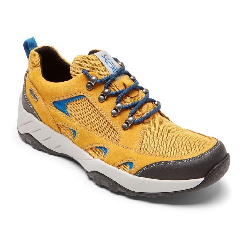 ROCKPORT - MEN'S XCS SPRUCE PEAK TREKKER-WATERPROOF-MUSTARD SUEDE/MESH