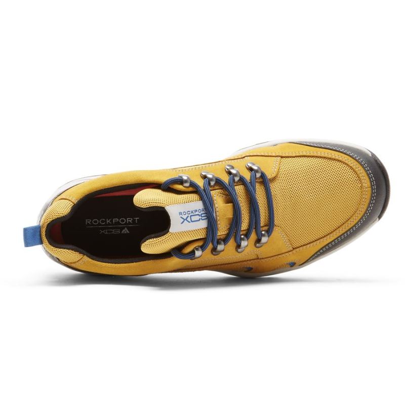 ROCKPORT - MEN'S XCS SPRUCE PEAK TREKKER-WATERPROOF-MUSTARD SUEDE/MESH