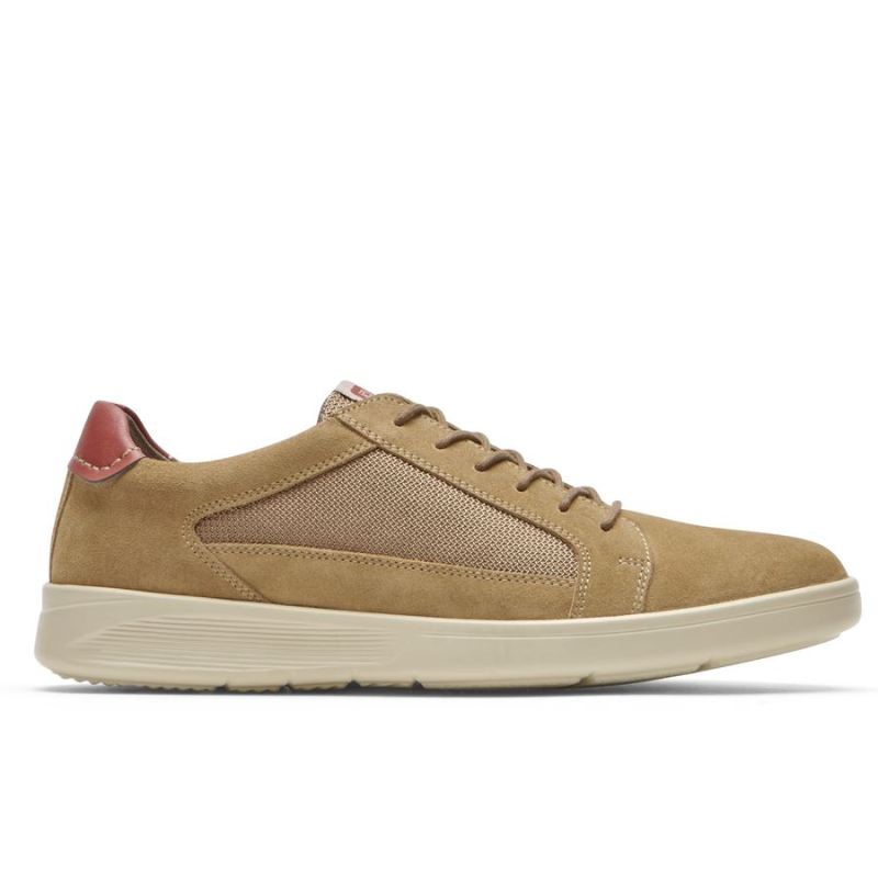 ROCKPORT - MEN'S CALDWELL CUPSOLE SNEAKER-BEIGE SUEDE/VICUNA MESH