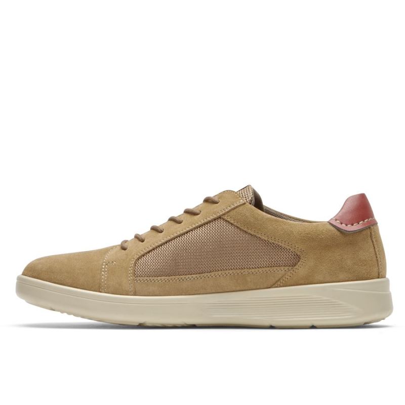 ROCKPORT - MEN'S CALDWELL CUPSOLE SNEAKER-BEIGE SUEDE/VICUNA MESH