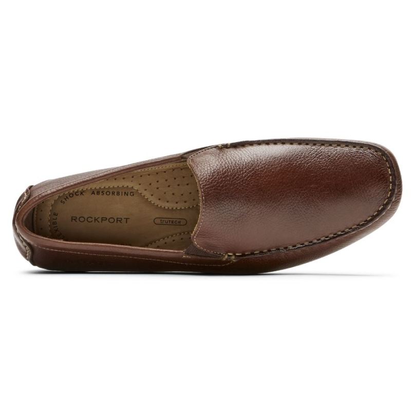 ROCKPORT - MEN'S RHYDER VENETIAN LOAFER-MAHOGANY