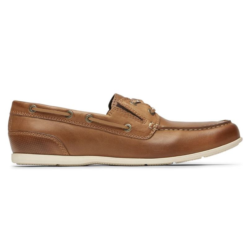 ROCKPORT - MEN'S MALCOM CAMP BOAT SHOE-GINGER