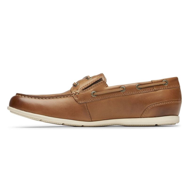 ROCKPORT - MEN'S MALCOM CAMP BOAT SHOE-GINGER