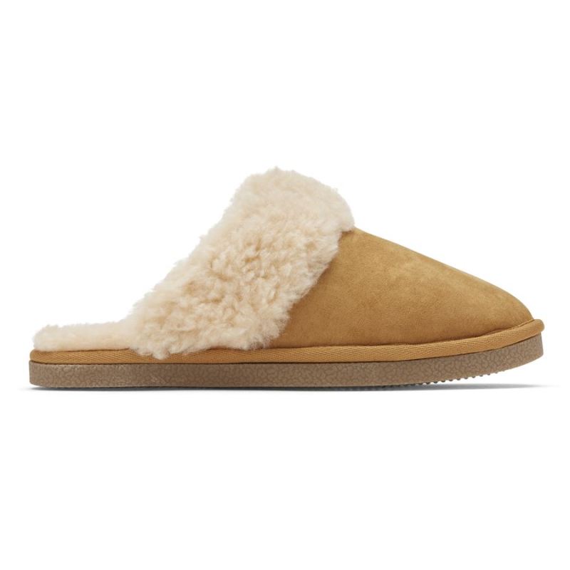 ROCKPORT - WOMEN'S TRUTECH VEDA SLIDE SLIPPER-TAN